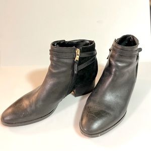 Lauren Ralph Lauren black Leather Suede Boots 11